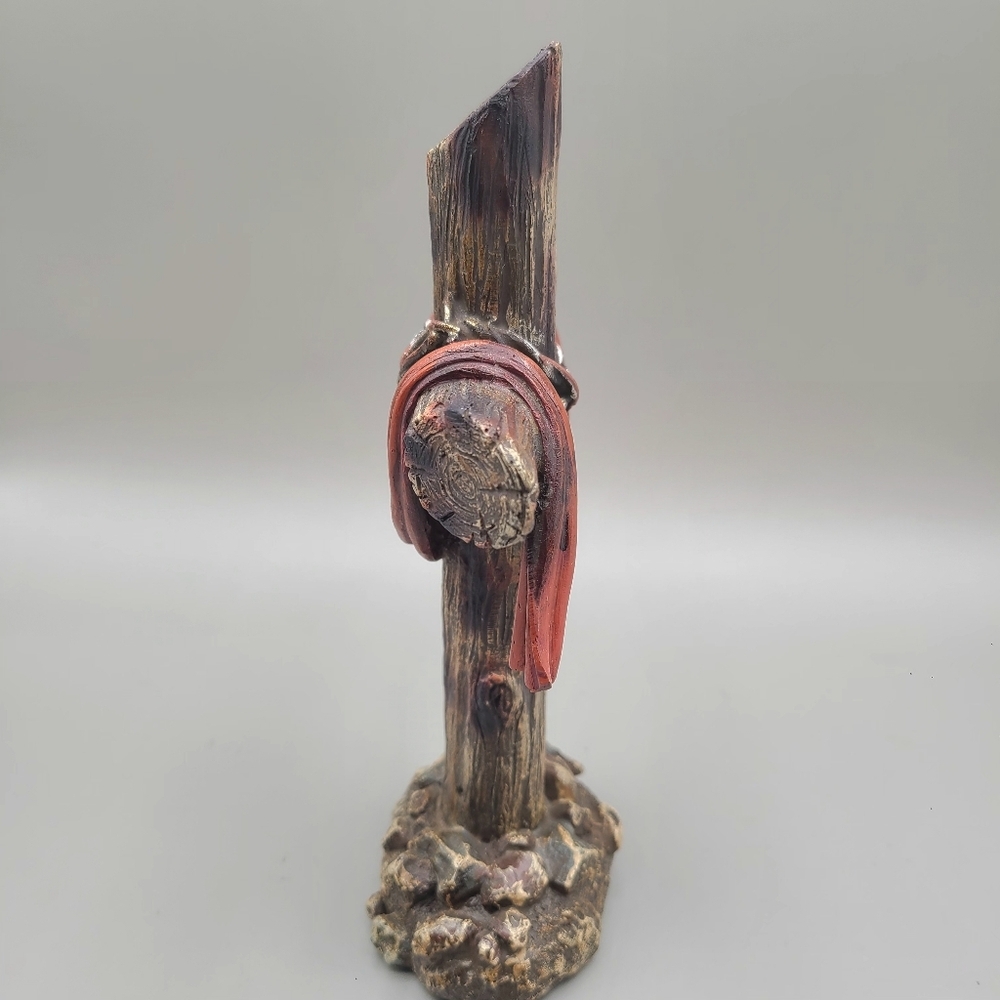 Standing Cross on Rocks Draped with a Scarlet Robe - Picture 6 of 7